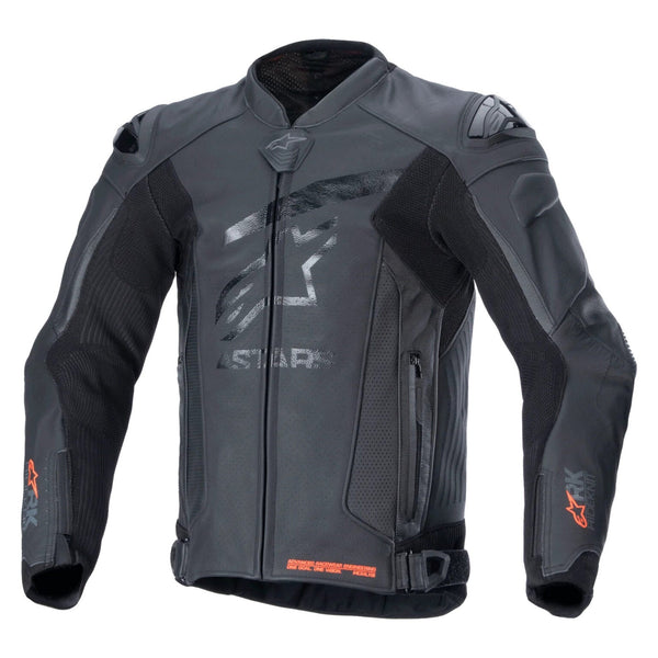 Alpinestars Men's Premium Black Perforated Leather Motorcycle Riding Jacket - DFS Protection