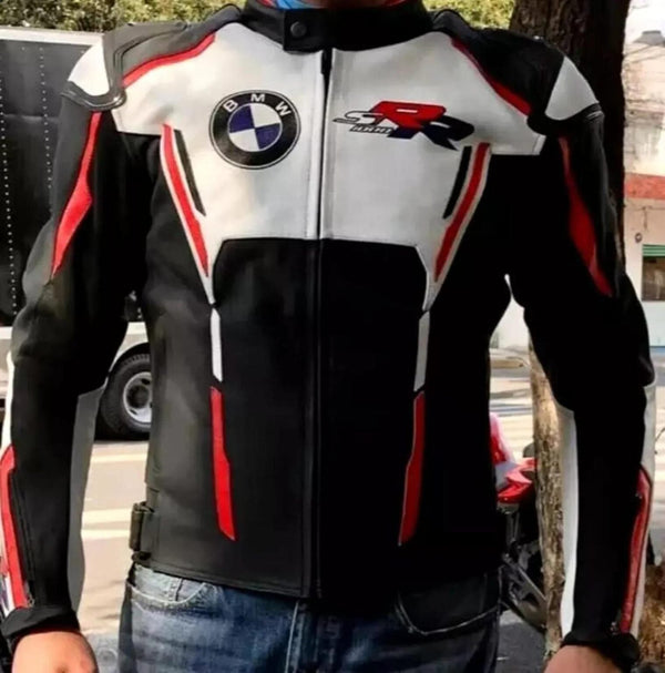 BMW Leather Motorcycle Riding Jacket – Genuine Full-Grain Leather