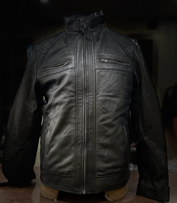 Leather Jackets, Mens Jacket, Motorbike Leather Mens Jacket, Biker Printed Jacket, Sheep Leather Original Leather Jacket, Coat Large Size1