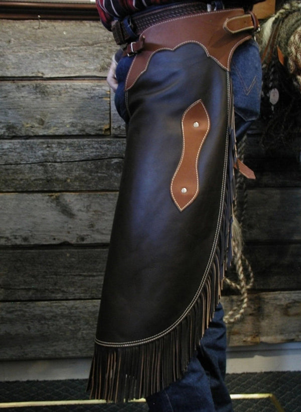Handmade Native American Western Cowboy Leather Chap Rodeo Leather Chap Pant Fringes Style Wild West Fashion Customizable Chap